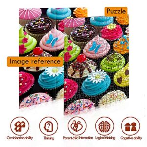 500 Pieces Assorted Cupcake Jigsaw Puzzle for Adults and Kids Big Size Gift Idea