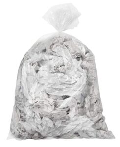 amazoncommercial 95 gallon trash bags 2.0 mil clear commercial garbage bags - 61 x 68 inches, 25-pack