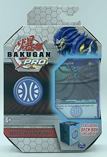 Bakugan Pro, Aquos Faction Bundle, 4 Booster Packs with 10 Bonus Cards, Ages 6+ and up.