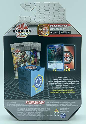 Bakugan Pro, Aquos Faction Bundle, 4 Booster Packs with 10 Bonus Cards, Ages 6+ and up.