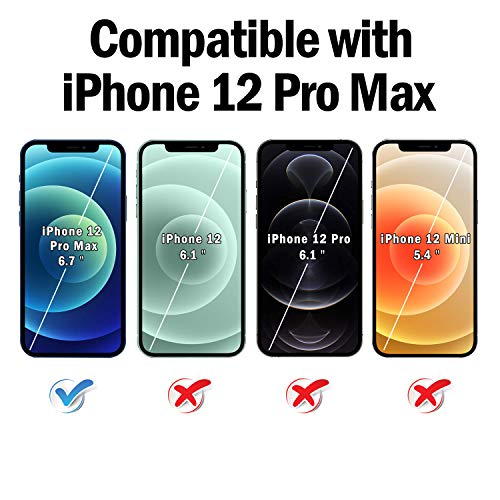 QHOHQ [2 Pack] Privacy Screen Protector for iPhone 12 Pro Max 6.7 Inch, Anti-Spy Tempered Glass Film, 9H Hardness, 2.5D Edge, Scratch Resistant, Easy Install - Case Friendly