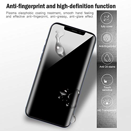 QHOHQ [2 Pack] Privacy Screen Protector for iPhone 12 Pro Max 6.7 Inch, Anti-Spy Tempered Glass Film, 9H Hardness, 2.5D Edge, Scratch Resistant, Easy Install - Case Friendly