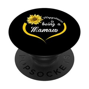 mamaw gift: happiness is being a mamaw popsockets popgrip: swappable grip for phones & tablets