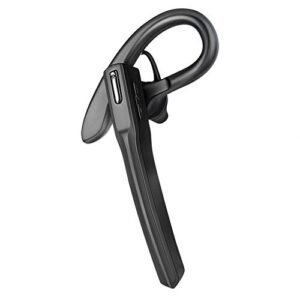 acome bluetooth headset v5.0 wireless earpiece 16h playtime, single earhook business headphones earbud with mic clear call noise cancelling hands-free bluetooth headset with volume control (black)