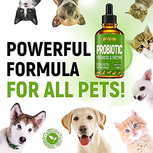 Probiotic for Dogs with Natural Digestive Enzymes. A Prebiotics + Digestive Enzyme product for dogs + Pumpkin. 120 Servings. Diarrhea & Upset Stomach Relief + Gas, Constipation, and Allergy Relief.