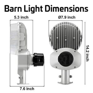 Konlite 45W LED Dusk to Dawn Light- 5800LM - 5000K - 175W MH Equal - UL - Prefect Security Area Light for Barns, Yards, Roadways, Loading Docks and More