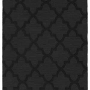 Garland Rug Quatro 5 Ft. x 7 Ft. Area Rug Black