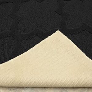 Garland Rug Quatro 5 Ft. x 7 Ft. Area Rug Black