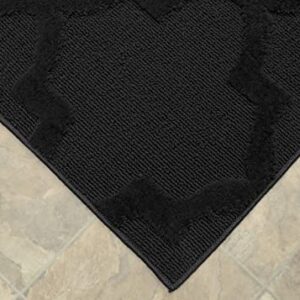 Garland Rug Quatro 5 Ft. x 7 Ft. Area Rug Black