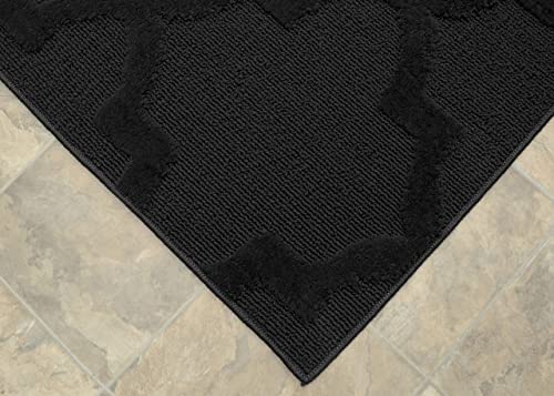 Garland Rug Quatro 5 Ft. x 7 Ft. Area Rug Black