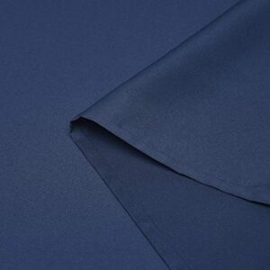 Amazon Basics Rectangle Washable Polyester Fabric Tablecloth - 60" x 102", Navy Blue, Pack of 2