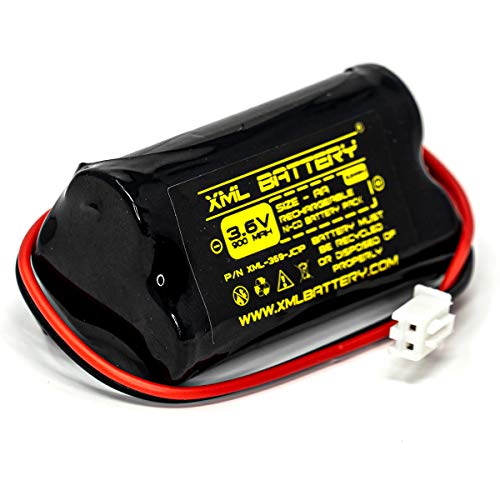 XML Battery (3 Pack) Unitech AA900MAH 3.6V Exitronix Lowes 253799 BBAT0063A TOPA 6200RP10010037 6200-RP 3.6v 900mAh Ni-CD Battery Pack Replacement for Exit Sign Emergency Light