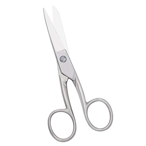 Yutoner Silver Scissors Tailor Fabric Sewing Paper Cutting Shears Stainless Steel Cutter Heavy Duty Leather Art Craft Office Scissors (5 Inch)