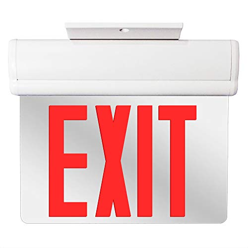 AH Lighting Edge Lit LED Emergency Exit Sign Red with 3.6V Nickel ...