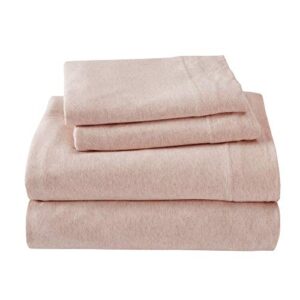 Brooklyn Flat Jersey Knit Sheet Set, King, Peach Blush