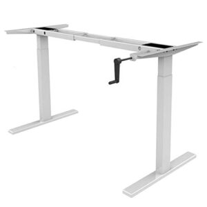 bookshelf height-adjustable standing desk base, heavy-duty steel desk frame, manually adjustable desk lifting table, for home office