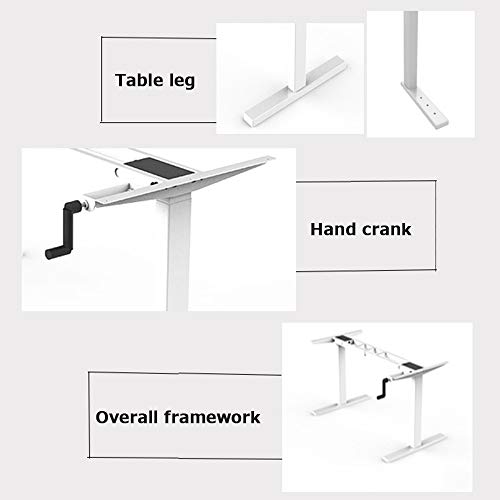 Bookshelf Height-Adjustable Standing Desk Base, Heavy-Duty Steel Desk Frame, Manually Adjustable Desk Lifting Table, for Home Office