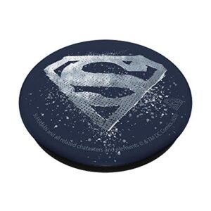 DC Comics Fan Art Superman Chrome Logo PopSockets Grip and Stand for Phones and Tablets