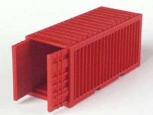 sw replicas ho scale 220-1300: 20' cargo container - both doors open (red)