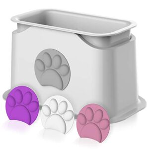 iprimio universal cat litter scooper holder - durable with heavy scoopers holding stability - kitty litter box accessory - works with all plastic and metal cat litter scoops - four color options