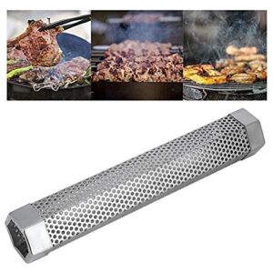 Durable Stainless Steel Portable BBQ Smoker, Stylish BBQ Smoker Tube, for Charcoal Grill Gas Grill Electric Grill(Hexagon)