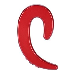 demeras ear hook anti-sweat light weight painless earphone headset for business office driving (red)