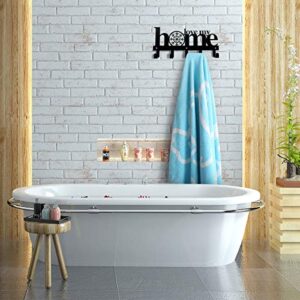 Bathroom Hardware Towel Hanging Rack Bath Towel Hooks Metal Holder Black Robe Hooks (1 Pcs)