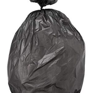 AmazonCommercial 33 Gallon Trash Bags 33" x 40" - 16 Micron Black High Density Commercial Garbage Bags - 250 Count