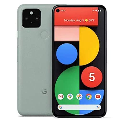 Google Pixel 5 5G 128GB 8GB RAM Factory Unlocked (GSM Only | No CDMA - not Compatible with Verizon/Sprint) International Version - Sorta Sage