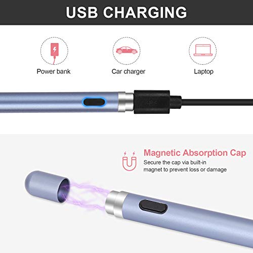 Active Stylus Pens for Touch Screens, maylofi Rechargeable Digital Stylish Pen Pencil Universal for iPhone/iPad Pro/Mini/Air/Android and Most Capacitive Touch Screens