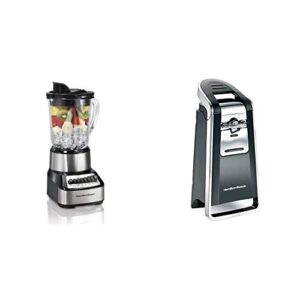 hamilton beach wave crusher blender with 40oz glass jar & beach (76606za) smooth touch electric automatic can opener with easy push down lever, extra tall, black and chrome