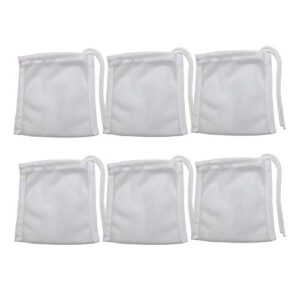 deecooya 6 pack small sized filter bags for activated carbon,3 by 4 inches high flow aquarium mesh media filter bag with drawstrings for fish tank charcoal filter bags