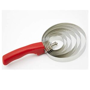 reversible stainless steel curry comb /curry comb horse brush scraper with soft touch grip (red)