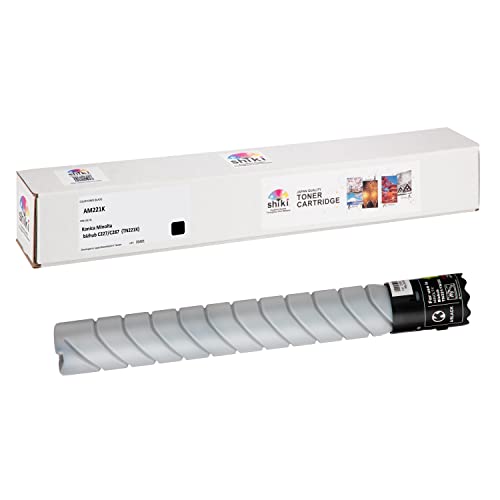 SHIKI Compatible Toner Cartridge for Konica Minolta bizhub C227/C287 Black (TN221K/A8K3130) 24,000 Pages (Black)