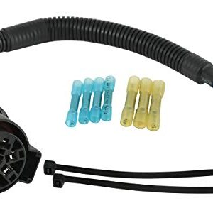 Oyviny Universal Multi-Tow Harness Connector 16 Inches Replacement USCAR 7 Pin Wiring Harness Trailer Plug Truck Connector Splice-in for Chevy/GM/Toyota/Ford/Dodge with Flex Rust-Free Tubing