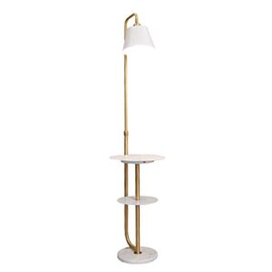 floor lamp modern floor lamp, nordic floor light, standing lamp with shelves, for living room, bedroom floor lamps floor light (color : gold b)