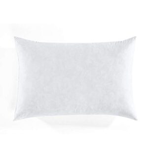 lush decor feather down in cotton cover decor pillow insert, 14" x 21", white