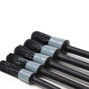 Detailing Brush Set Auto Car Detailing Brush Kit (Set of 5) Perfect for Cleaning Car Interior,Exterior,Wheels, Dashboard, Interior, Exterior, Leather, Air Vents, Emblems