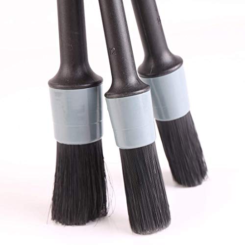 Detailing Brush Set Auto Car Detailing Brush Kit (Set of 5) Perfect for Cleaning Car Interior,Exterior,Wheels, Dashboard, Interior, Exterior, Leather, Air Vents, Emblems