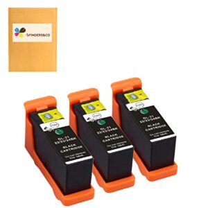 compatible dell series 21 black ink cartridges replacement for dell v313 v313w v515w p513w p713w v715w printer, 3pack dell 21 22 23 24 black ink cartridge
