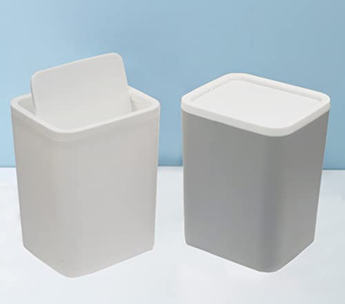 Besli Set of 4 Countertop Trash Can Mini Desktop Wastebasket