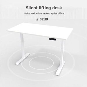 Bookshelf Height Adjustable pc Computer Gaming Desk, Modern Simple Home Office Desks Table, Electric Lifting Table with Control Panel and Anti-Collision Protection