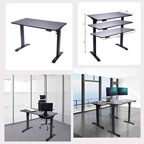 Bookshelf Height Adjustable pc Computer Gaming Desk, Modern Simple Home Office Desks Table, Electric Lifting Table with Control Panel and Anti-Collision Protection