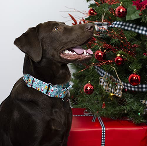 Country Brook Design - Santa and Friends Christmas Dog Collar with 11 Festive Patterns - 1 1/2 Inch Martingale Collection (1 1/2 Inch, Large)