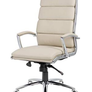 Boss Office Products Executive CaressoftPlus Chair with Metal Chrome Finish (B9471-BG), Beige