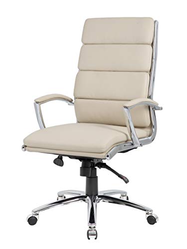 Boss Office Products Executive CaressoftPlus Chair with Metal Chrome Finish (B9471-BG), Beige