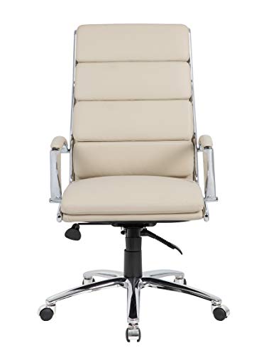 Boss Office Products Executive CaressoftPlus Chair with Metal Chrome Finish (B9471-BG), Beige