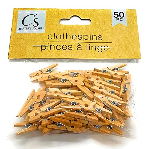 Crafters Square Mini Wood Clothespins 50 PC