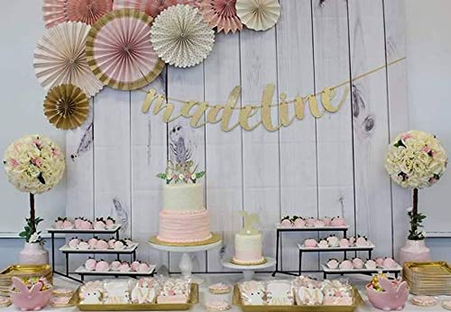 Lawei 3 Tier Serving Stand Porcelain Serving Platters, 12 Inch Rectangle White Plates with Collapsible Sturdier Rack, Three Tiered Cupcake Tray Serving Display Plate Rack for Weddings Parties Birthday