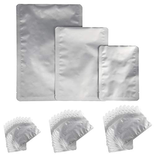 NEOTHIC Mylar Bags - Mylar Aluminum Foil Bags 30 Pieces 3 Sizes,Metallic Mylar Foil Flat Heat Sealing Bags Storage Bags Pouch for Food Coffee Tea Beans (5 x 7 Inch, 6 x 9 Inch, 8 x 11 Inch)